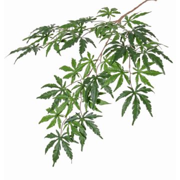 Fake Japanese maple spray DIRK, flame-resistant, green, 28"/70cm Fake Japanese maple spray DIRK, flame-resistant, green, 28"/70cm