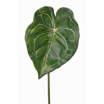 Artificial anthurium leaf LUVINA, green, 26"/65cm Artificial anthurium leaf LUVINA, green, 26"/65cm