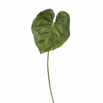Artificial anthurium leaf LUVINA, green, 26"/65cm Artificial anthurium leaf LUVINA, green, 26"/65cm