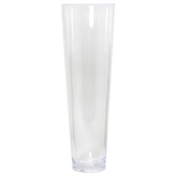 Glass Floor vase Konisch AMNA OCEAN, recycled, clear, 50cm, Ø15cm