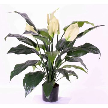 Artificial spathiphyllum ABBY with flowers, white, 30"/75cm Artificial spathiphyllum ABBY with flowers, white, 30"/75cm