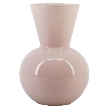 VANTRA glass flower vase, pale pink, 30cm, Ø21cm