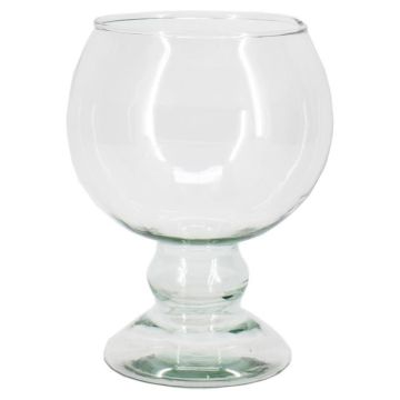 Large Cognac glass NELMAR on a base, recycled, transparent, 7.5"/19cm, Ø5.5"/14cm Large Cognac glass NELMAR on a base, recycled, transparent, 7.5"/19cm, Ø5.5"/14cm