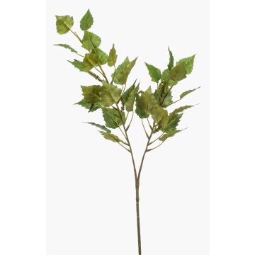 Decorative branch Birch NERIS with blossoms, green, 28"/70cm
