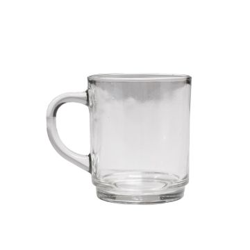 Tea glass KINSY with handle, 3 pcs, clear, 10cm, Ø7cm, 250ml