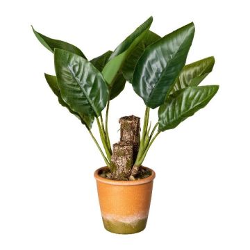 Artificial plant Canna indica NEXAR in decorative pot, green, 18"/45cm