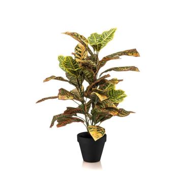 Artificial croton plant ISKANDAR in decorative pot, multicoloured, 26"/65cm Artificial croton plant ISKANDAR in decorative pot, multicoloured, 26"/65cm