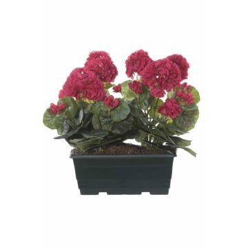 FLOREANA artificial geraniums in a window box, 2 pieces, pink, 24x11x35cm