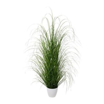 Artificial grass Pennisetum KIVRA in decorative pot, green, 4ft/120cm