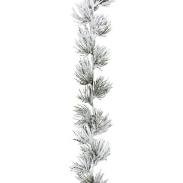 Decorative pine garland ZIMRA, snow-covered, white-green, 6ft/180cm Decorative pine garland ZIMRA, snow-covered, white-green, 6ft/180cm
