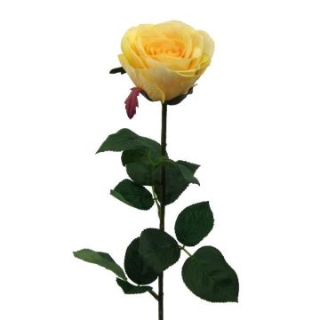 Decorative flower Rose NORLAN, light yellow, 28"/70cm