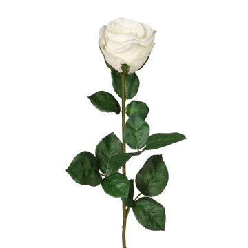 Decorative flower rose NORLAN, white, 28"/70cm, Ø3.1"/8cm Decorative flower rose NORLAN, white, 28"/70cm, Ø3.1"/8cm