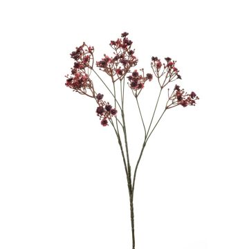 Artificial Baby's breath LITAGO, burgundy, 28"/70cm, Ø0.6"/1.5cm