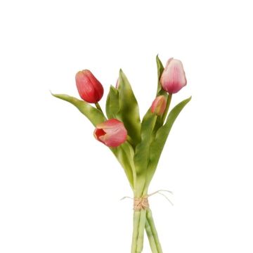 Artificial flowers tulips Bouquet LEANA, fuchsia-pink-white, 12"/30cm, Ø8"/20cm Artificial flowers tulips Bouquet LEANA, fuchsia-pink-white, 12"/30cm, Ø8"/20cm