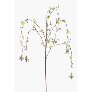 Decorative jasmine branch GLAFOR, hanging, blue, 4ft/135cm