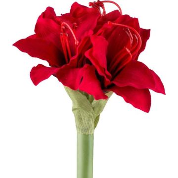 Plastic flower Amaryllis LIKONE, red, 12"/30cm Plastic flower Amaryllis LIKONE, red, 12"/30cm
