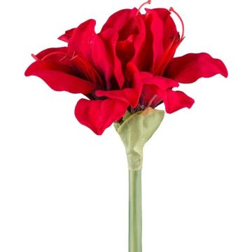 Plastic flower Amaryllis LIKONE, red, 20"/50cm