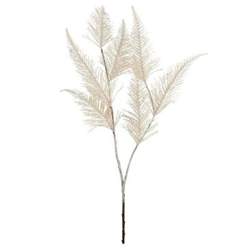 Artificial branch Shield fern VRENTO, snow-covered, white, 30"/75cm Artificial branch Shield fern VRENTO, snow-covered, white, 30"/75cm
