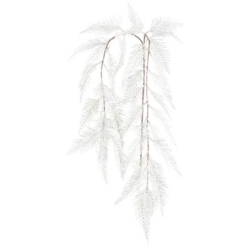Artificial branch shield fern VRENTO, snow-covered, white, 3ft/100cm Artificial branch shield fern VRENTO, snow-covered, white, 3ft/100cm