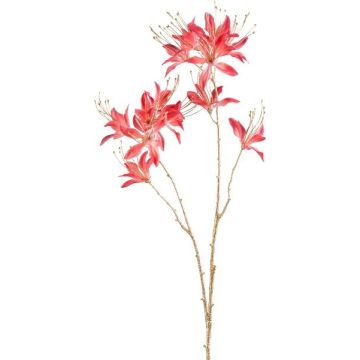 Artificial garden amaryllis branch FRIHEL, salmon, 80cm