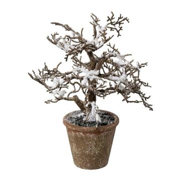 Artificial beech tree BONKA, bare, snow-covered, decorative pot, white-brown, 9"/24cm Artificial beech tree BONKA, bare, snow-covered, decorative pot, white-brown, 9"/24cm