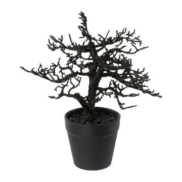Artificial beech tree BONKA, bare, decorative pot, black, 9"/24cm Artificial beech tree BONKA, bare, decorative pot, black, 9"/24cm