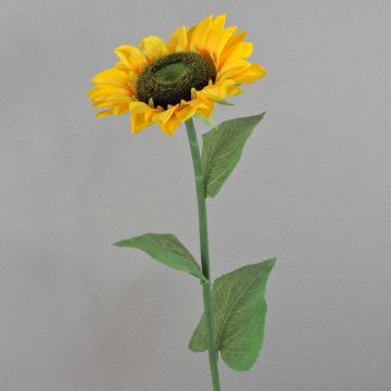 Artificial sunflower EDSINA, yellow-orange, 110cm, Ø24cm