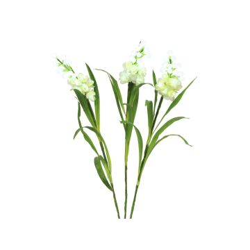 Artificial delphinium AKSINJA, 3 pieces, LEDs, white, 33"/85cm