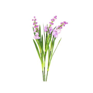 Artificial delphinium AKSINJA, 3 pieces, LEDs, pink, 33"/85cm
