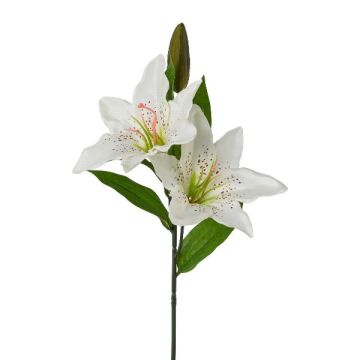 Artificial tiger lily branch DERVEN, white, 26"/65cm