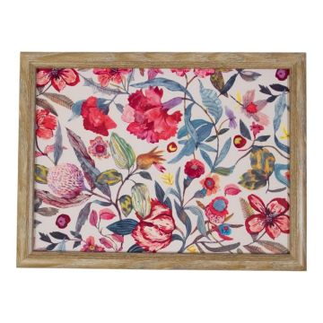 Cushion tray BJARKA, floral motif, multicoloured, 17"x13"x2.8"/43x33x7cm Cushion tray BJARKA, floral motif, multicoloured, 17"x13"x2.8"/43x33x7cm