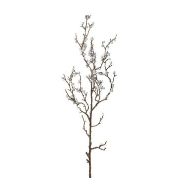Decorative gaultheria branch KLIMOR, berries, silver, 24"/60cm
