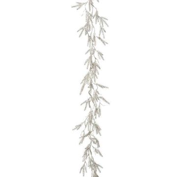 Artificial spruce garland KIBO, silver, 6ft/180cm