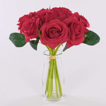 GAUTAM artificial rose bouquet, red, 25 cm