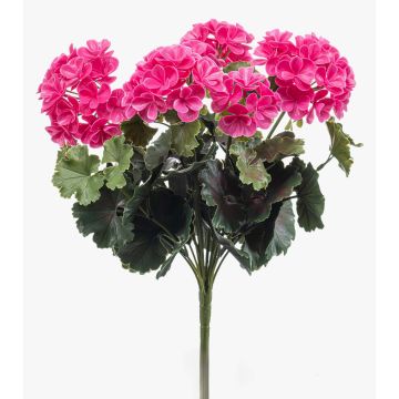 Artificial geranium BAKLIN on a stem, crossdoor, fuchsia, 16"/40cm