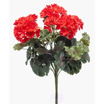 Artificial geranium BAKLIN on a stem, crossdoor, red, 40cm