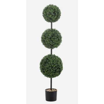 Artificial boxwood 3-ball TOM, decorative pot, crossdoor, artificial trunk, 125cm