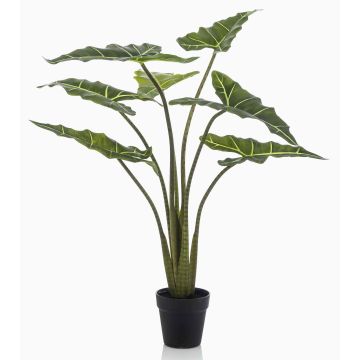 Artificial plant Alocasia Sanderiana MUNAY in decorative pot, green, 3ft/100cm