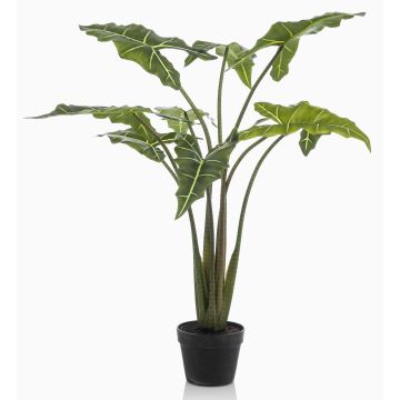 Artificial plant Alocasia Sanderiana MUNAY in decorative pot, green, 4ft/120cm