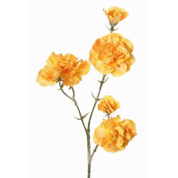 Artificial carnation branch STURYN, yellow, 55cm, Ø2.5–6cm
