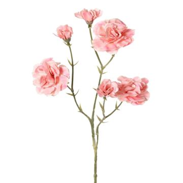 Artificial carnation branch STURYN, light pink, 55cm, Ø2.5–6cm
