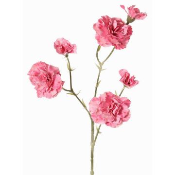 Artificial carnation branch STURYN, pink, 55cm, Ø2.5–6cm