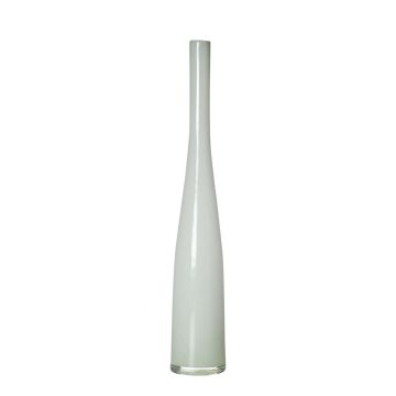 Slender Glass Bottle vase NASTASYA, white, 54cm, Ø9cm