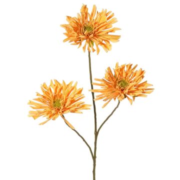 Artificial chrysanthemum branch LASDIM, ochre yellow, 75 cm, Ø 11 cm