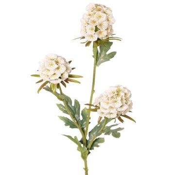 Artificial carnation branch STERMYN, cream, 75 cm, Ø 6.5–8.5 cm