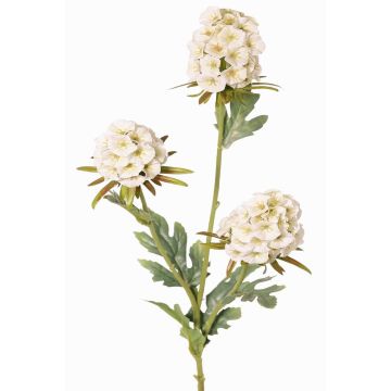 Artificial carnation branch STERMYN, cream, 75 cm, Ø 6.5–8.5 cm