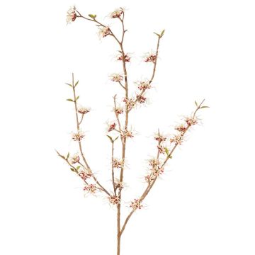Artificial witch hazel branch XYLA, flowers, cream-red, 120 cm, Ø5 cm