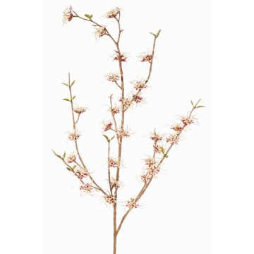 Artificial witch hazel branch XYLA, flowers, cream-red, 120 cm, Ø5 cm