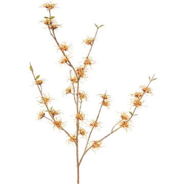 Artificial witch hazel branch XYLA, flowers, orange-yellow, 120 cm, Ø5 cm