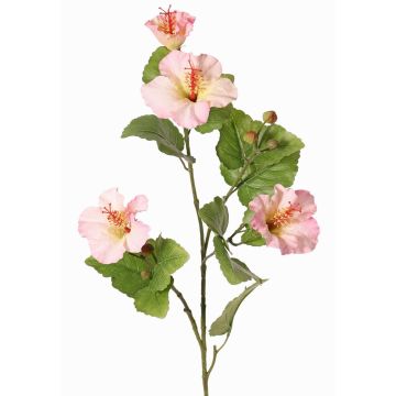 TELSIMA decorative hibiscus branch with flowers, light pink, 80cm